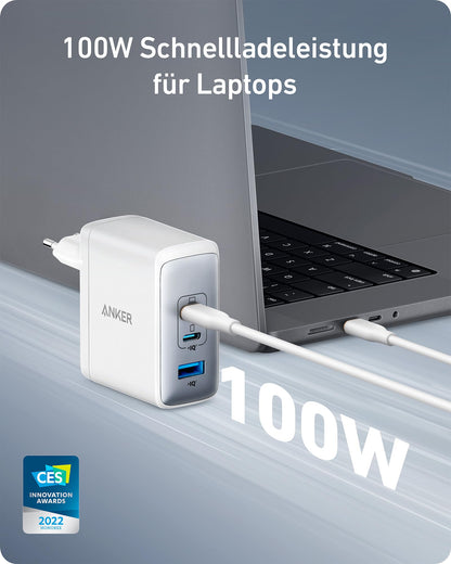Anker 736 Nano II USB-C Ladegerät 100W, 3-Port Schnellladegerät