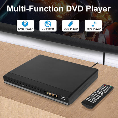 JOVELL DVD-168 DVD-Player mit HDMI, USB, 1080p, regionsfrei, schwarz