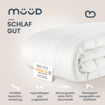 müüd® Gewichtsdecke Therapie & Schlaf 7kg - 135x200 cm