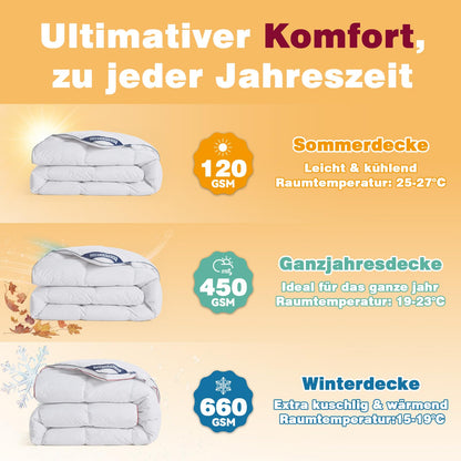BedFabtasy Feder- und Daunendecke 135x200 cm, Ganzjahresdecke