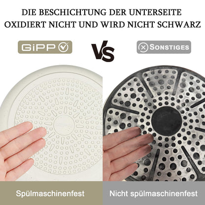 GiPP Topfset 11-teilig mit abnehmbarem Griff, Induktion, weiss