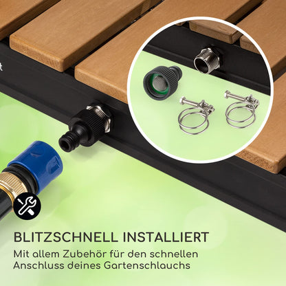 blumfeldt Mobile Gartendusche Bodendusche - Holz-Optik