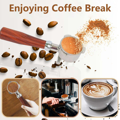 alouweekuky Siebträger 51mm mit Doppelauslauf für DeLonghi Dedica