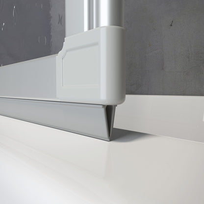 Schulte Duschwand Well Badewanne Seitenwand 3-teilig Kunstglas Tropfen