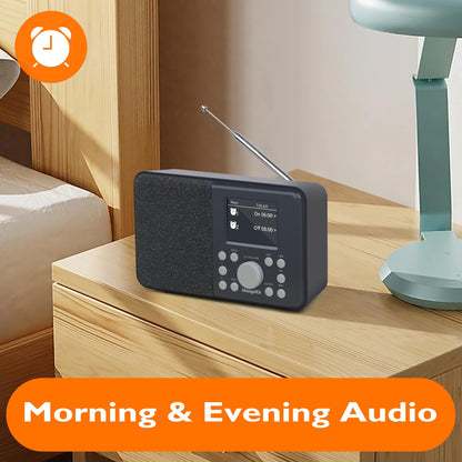 MangoKit MD3 DAB+/UKW Digitalradio mit Bluetooth, dunkelgrau