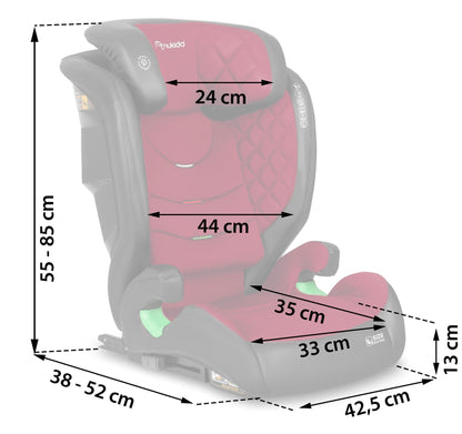 Nukido Louis Kindersitz für Kinder 15-36 kg ISOFIX - Rot