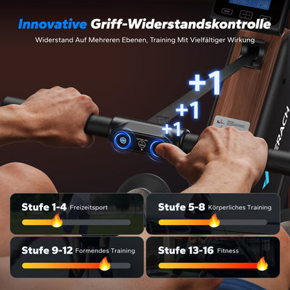 MERACH Rudergerät R15B1, klappbar, mit App und 16 Widerstandsstufen
