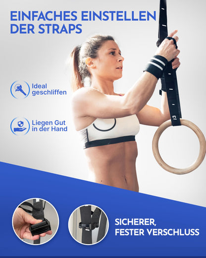 NEOLYMP Turnringe Birkenholz – Gymnastikringe für Indoor & Outdoor