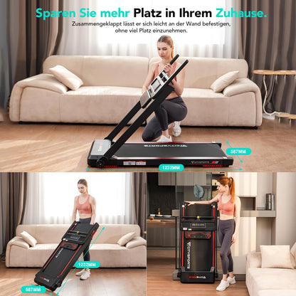 CITYSPORTS Walking Pad Klapp-Laufband elektrisch – schwarz 12 km/h