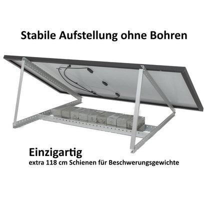 SolarXon Solarmodul Halterung für 2 Module – Freistehend, Alu