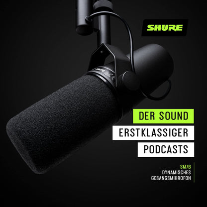 Shure SM7B Dynamisches Gesangs- & Studiomikrofon - Schwarz