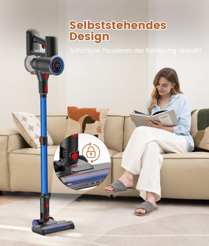 VersLife Z8 Akku-Staubsauger kabellos mit LED-Display, selbststehend