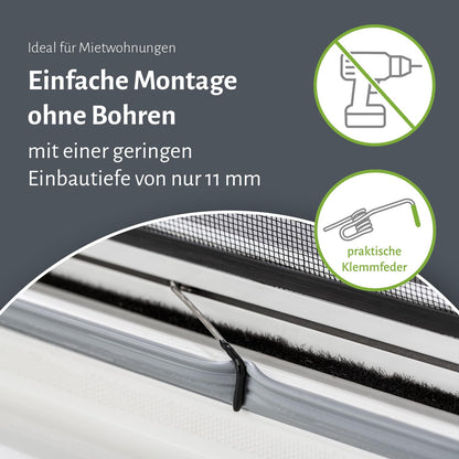 empasa Fliegengitter Fenster Master Slim Alurahmen weiss 150x160 cm