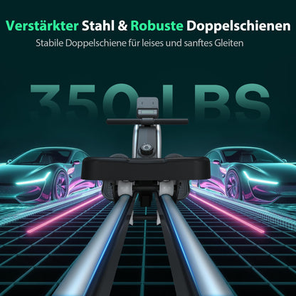 EvoSpark Heim-Rudergerät – 16 Stufen Widerstand Doppel-Slide-Rails