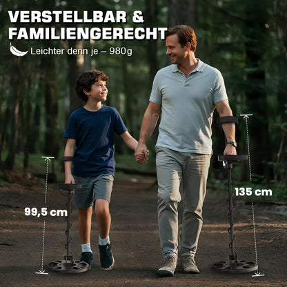 DR.ÖTEK Metalldetektor Profi Set 6 Modi Wasserdicht - Rot