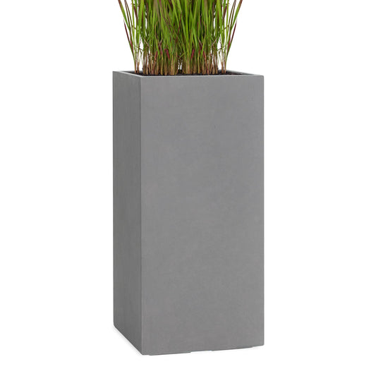 Pflanzwerk® Tower Pflanzkübel Grau 60x28x28cm - Frostbeständig. Quaderförmig, zur Bepflanzung im Außenbereich.