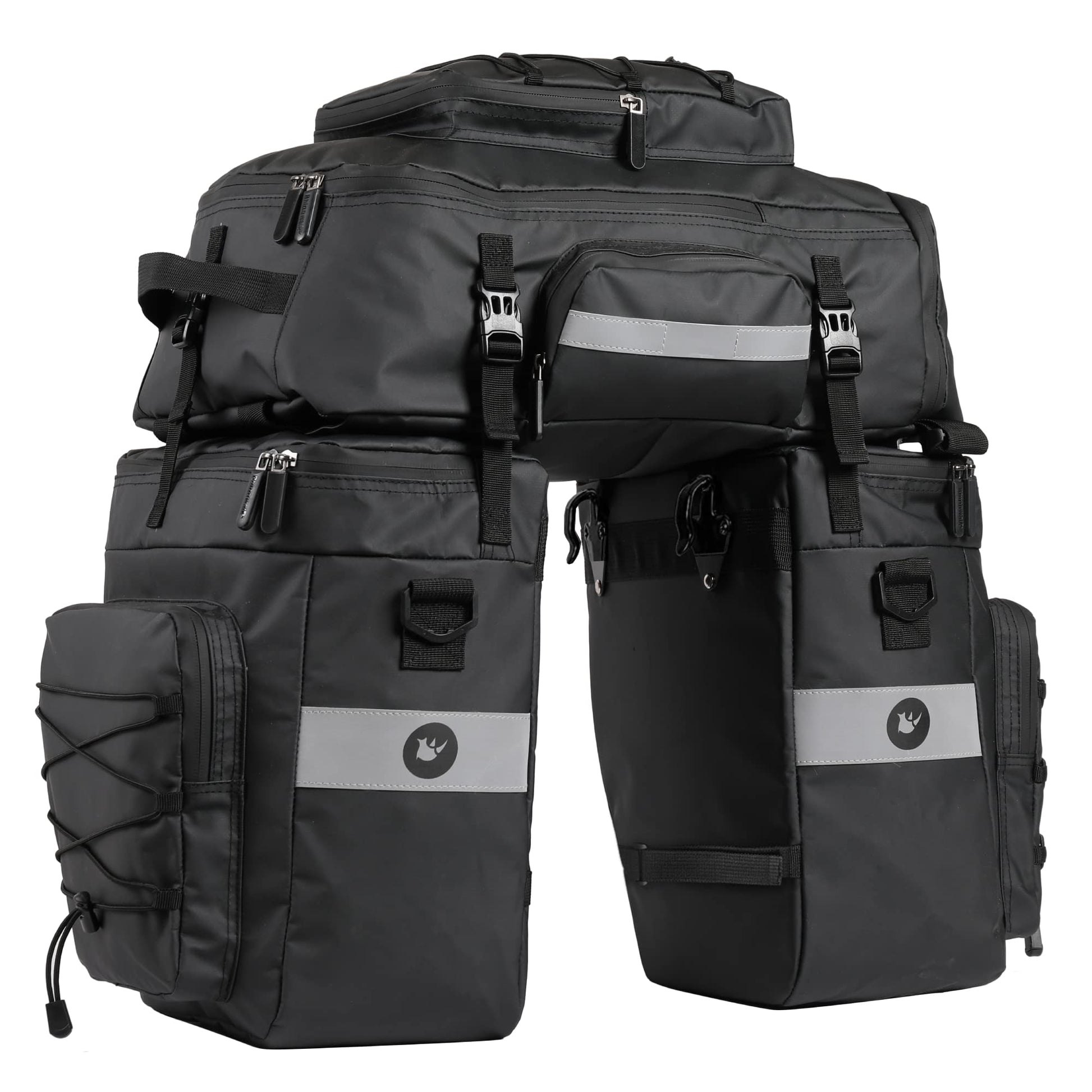 BAIGIO Fahrradtasche 3-in-1 wasserdichte Gepäckträgertasche 75L. 75L Volumen für Gepäcktransport auf Radtouren und tägliche Fahrten.