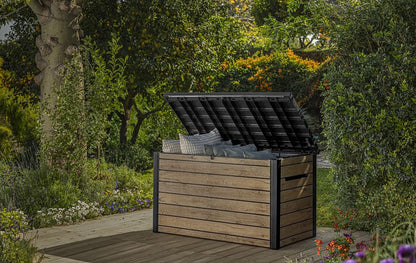 Keter Ontario Aufbewahrungsbox 870L wasserdicht Holzoptik