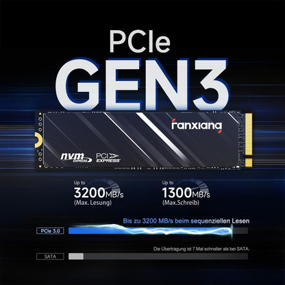 fanxiang S501Q NVMe SSD 512GB M.2 2280 PCIe Gen3 interne Festplatte