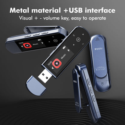 RUIZU X80 MP3-Player mit Bluetooth 5.3, 64 GB, Clip und FM-Radio