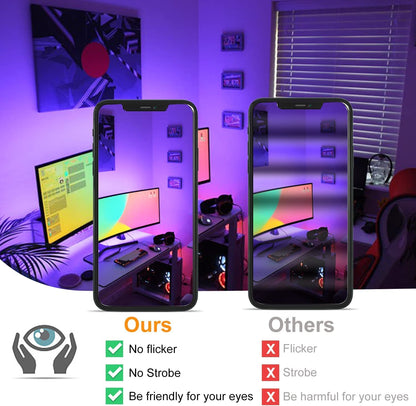 ChangM RGB LED Flutlicht 30W - 4er Pack Bluetooth App