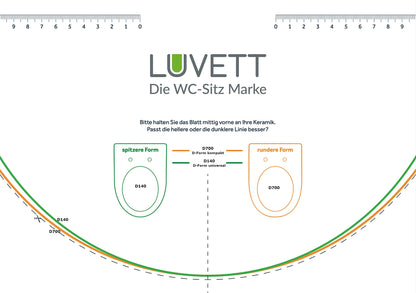 LUVETT® Toilettendeckel D-Form mit Absenkautomatik - Manhattan Grau