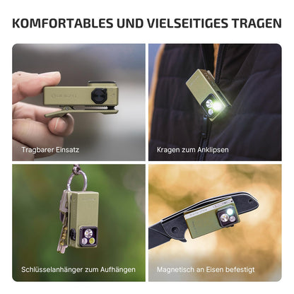 OLIGHT Oclip Ultra Mini LED Clip-Taschenlampe, 530 Lumen, UV-Licht