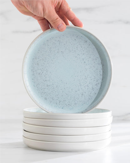 Pure Living Ibiza Steingut Geschirrset - 6 Pers. 24 tlg. Blau-Beige