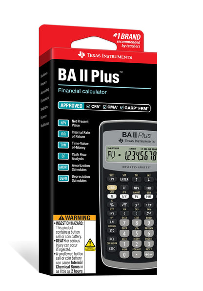 Texas Instruments BA II Plus Finanzrechner schwarz