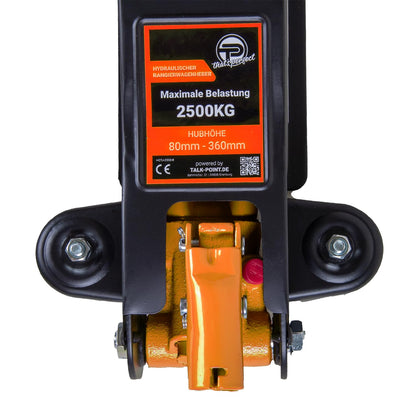 TALK-POINT Hydraulischer Rangierwagenheber 2,5t Low Profile, Orange