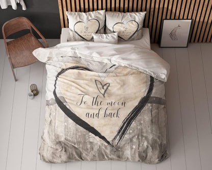 Sleeptime Bettwäsche Love, 4-teilig, Baumwolle, 135x200 cm