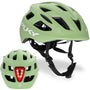 PUKY Helmet S Kinder-Fahrradhelm Grün 48-55 cm mit Licht-Modul, mattes Finish, 17 Lüftungsöffnungen