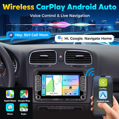 KTTCORLP Linux Autoradio Carplay Android Auto - 7 Zoll VW Golf 5 6