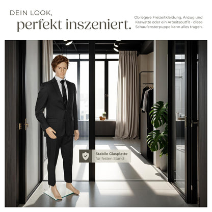 tectake® Schaufensterpuppe Herren beweglich mit Kopf