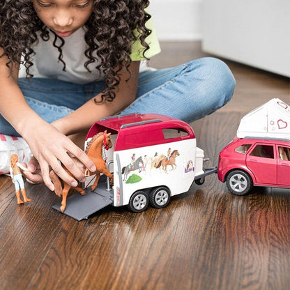 Schleich HORSE CLUB Abenteuer mit Auto und Pferdeanhänger 42535