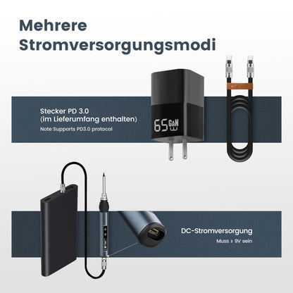 KAIWEETS USB C Lötkolben Set - Einstellbar 65W Digital