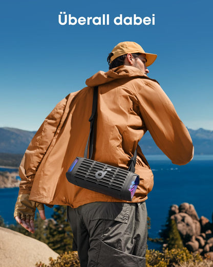 soundcore Boom 3i Outdoor Bluetooth Lautsprecher IP68, Nachtschwarz