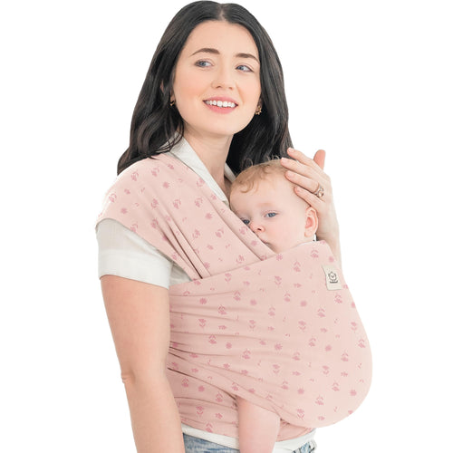 KeaBabies Babytragetuch ab Geburt, atmungsaktiv, Pink Daisies
