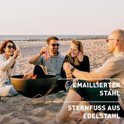 höfats Bowl 57 Feuerschale - Edelstahl Sternfuss schwarz