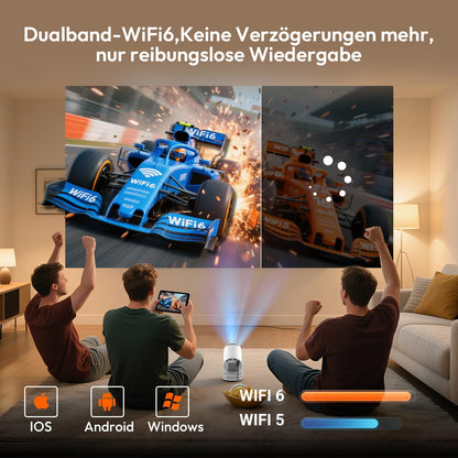 Gimbal 3s Mini Beamer 2025 - 4K Full HD Android 11 WiFi 6