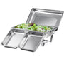 Wilprep Chafing Dish 2er-Set Edelstahl Speisenwärmer je 9 L GN 1/2 mit Deckel und Gestell zum Warmhalten von Speisen