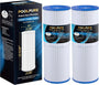 POOLPURE Spa-Filterkartusche 2er-Set, Ersatz für Pleatco PRB50-IN, zylindrische Patrone aus Trilobal-Gewebe