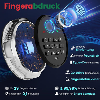 Tiskgg Fingerabdruck Tresor 25L, Möbeltresor mit feuerfester Tasche