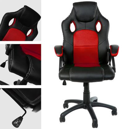 Panorama24 Gaming Stuhl Ergonomisch Bürostuhl mit Wippfunktion – Schwarz