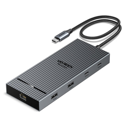 UGREEN Revodok Pro 2102 USB-C Docking Station Dual 4K HDMI mit LED-Anzeige und 30-cm-Kabel