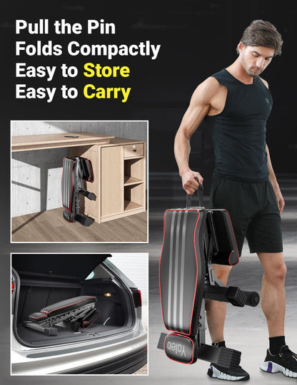 YOLEO Multifunktions-Hantelbank Klappbar 300kg Schrägbank