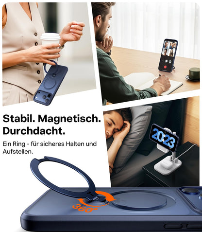 TORRAS Ostand Q3 Spin Hülle für iPhone 17 Pro mit MagSafe, Blau