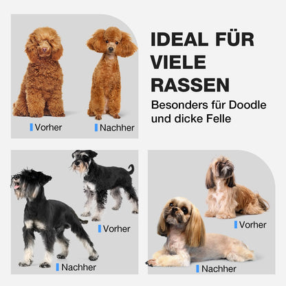 FuzzyFix Profi-Hundeschermaschine, kabellos, für dichtes Fell