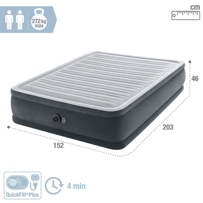 Intex Queen Comfort-Plush Luftbett mit Fiber-Tech, 152 x 203 cm