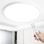 MOONSEA LED Deckenleuchte dimmbar mit Fernbedienung, 48 W, Ø50cm – weisse runde Leuchte, 2,5 cm flach